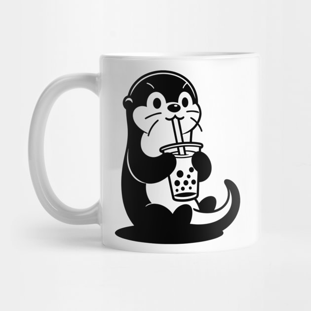 Otter Drinking Boba Tea by KayBee Gift Shop